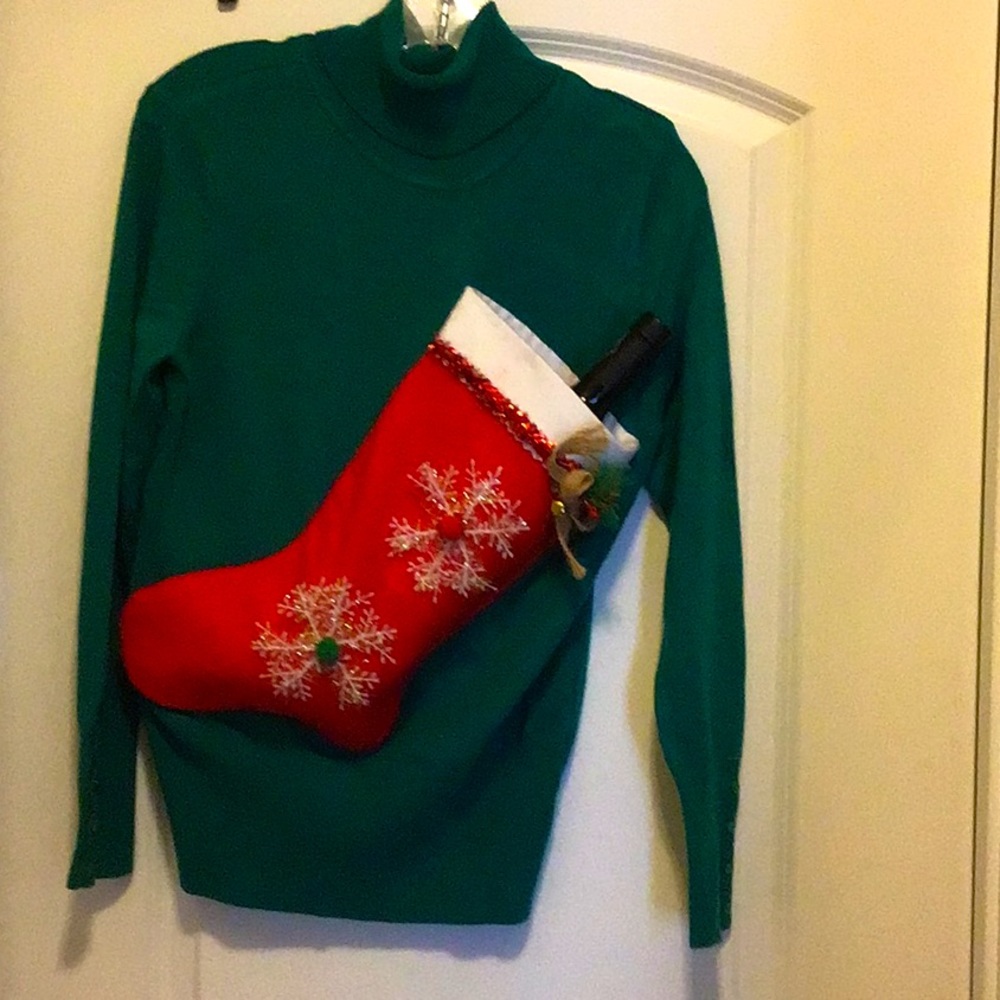 Wine bottle holder ugly sweater